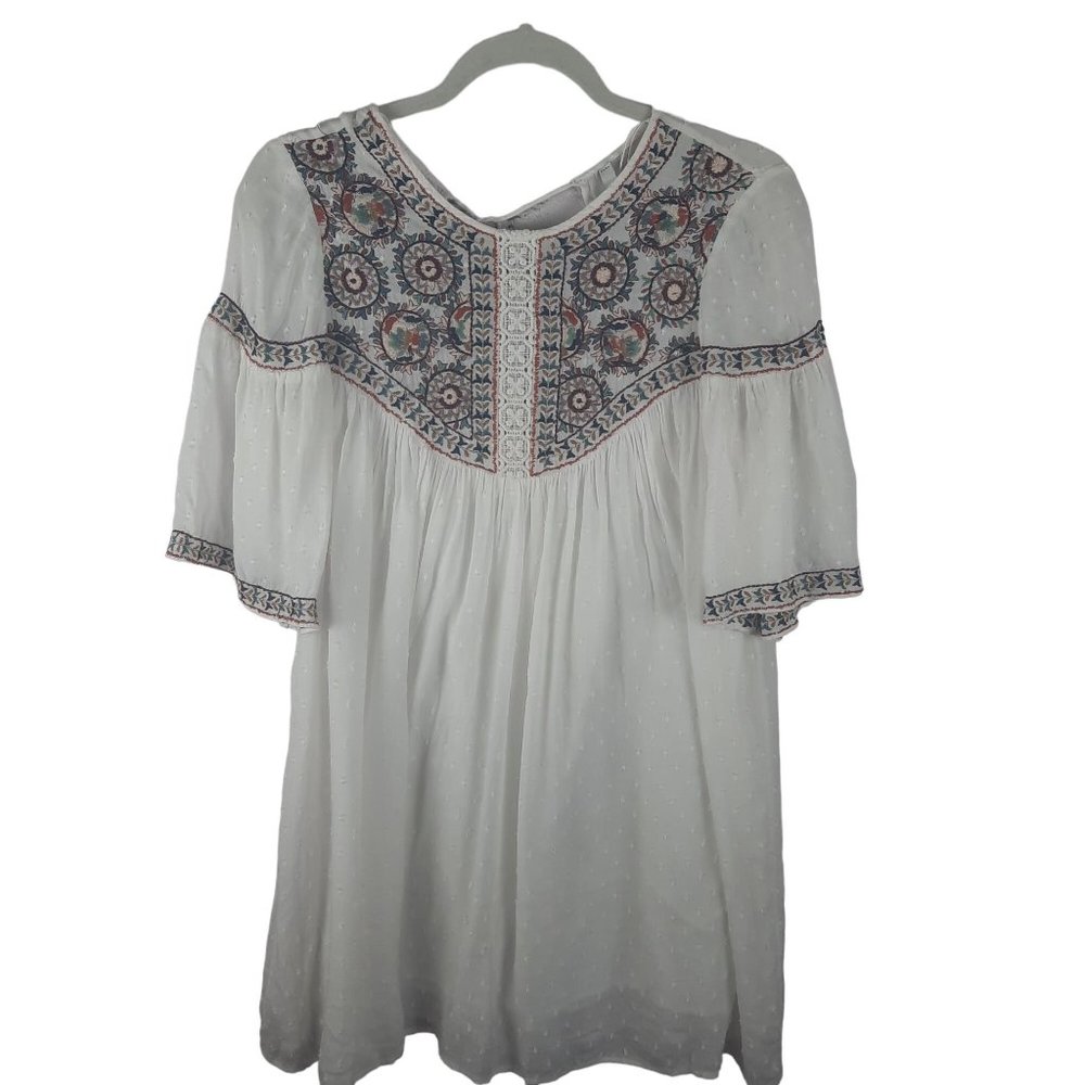 ZARA PLUMETIS EMBROIDERED DRESS - Picture 2 of 15